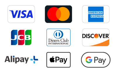 VISA、mastercard、JCB、AMERICAN EXPRESS、Diners Clubがご利用いただけます