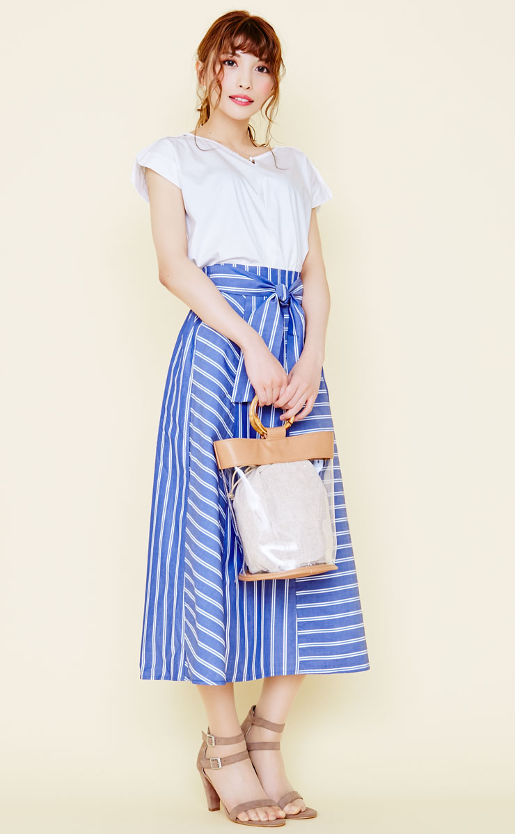 ブルーのロングスカートで作る夏のさわやかコーデ☆ | Rcawaii