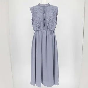 DRESS LAB スカラレーストップスミモレ丈結婚式パーティワンピースドレス