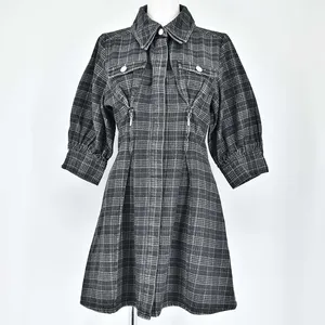 dazzlin ジップシェイプミニシャツワンピース