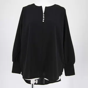 vingtrois カットジョーゼットキーネックPO