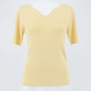 she mo shelly ハートキーネック半袖KNIT