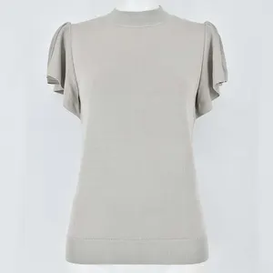 vingtrois 袖フリルハイネックKNIT