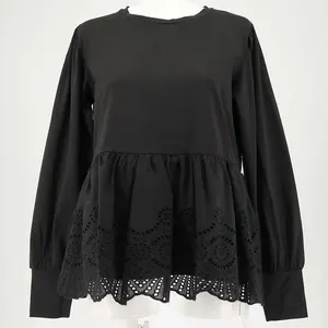 Twenty three コットンレースシルケットブラウス