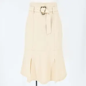 dazzlin バックルスリットミディスカート