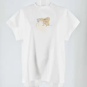 vingtrois ドライタッチコットンニュアンスフェイスTシャツ