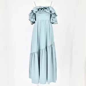 eimy istoire バックシャンオフショルマキシワンピース