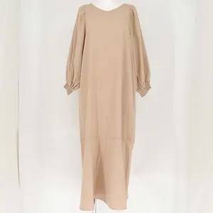 she mo shelly リネンタッチボリュームスリーブワンピース