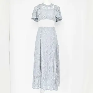 dazzlin バックリボンレースワンピース