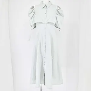 dazzlin カットアウトシャツワンピース