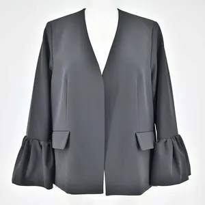 Mila Owen SETUPベルスリーブノーカラーJK