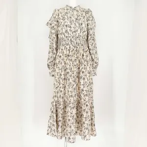 dazzlin バックリボンフラワーフレアワンピース