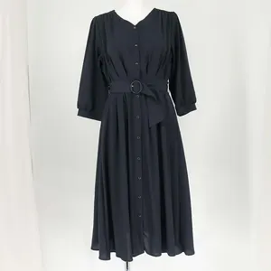 Debut de Fiore フロントボタンジョーゼットワンピース