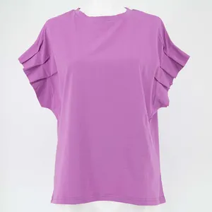 Ranan シルケット加工袖タックTシャツ